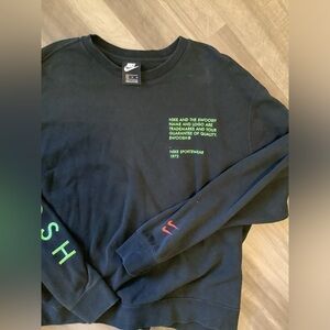 Men's Nike Sportswear Swoosh Black Crew Sweatshirts XL DJ0465-010